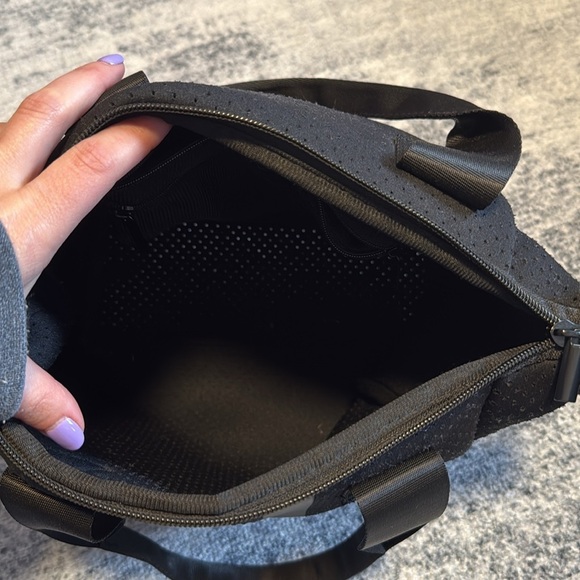 Black Mini Commuter Sling Bag with Camouflage Strap and Cell Phone Holder - Picture 10 of 11